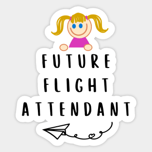 Future Flight Attendant Girl Sticker